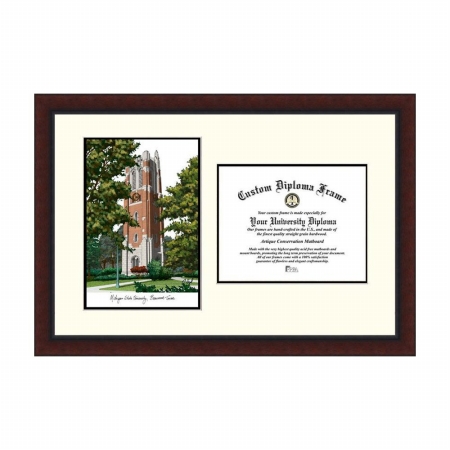 Campusimages Michigan State Beaumont Hall University Legacy Scholar Diploma Frame