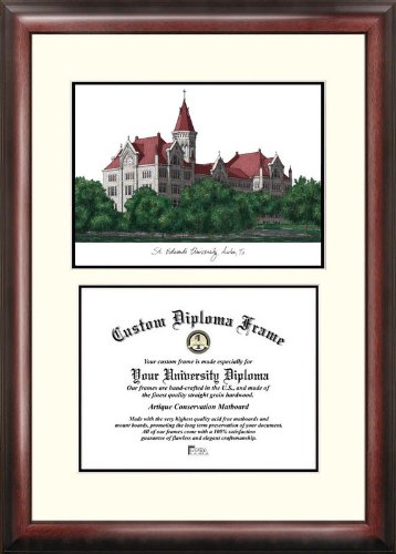 Campusimages TX947LV St Edwards University Legacy Scholar Diploma Frame