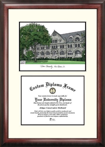 Campusimages LA995LV Tulane University Legacy Scholar Diploma Frame