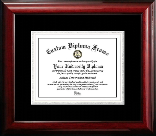 Campusimages CMBS0018511 Classic Mahogany Black & Silver Mats Certificate Frame
