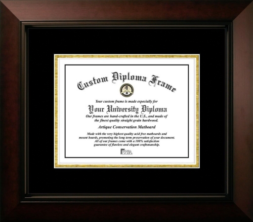 Campusimages  Legacy Black & Black Gold Mats Certificate Frame