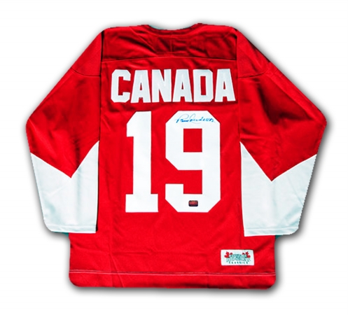 Picture of Paul Henderson Team Canada Signed 1972 Red Jersey