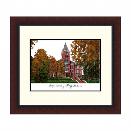 Georgia Tech Legacy Alumnus Framed Lithograph - Dark Finish - 8 lbs - Classic Design