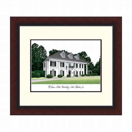 Campusimages LA996LR McNeese State University Alumnus Legacy Framed Lithograph