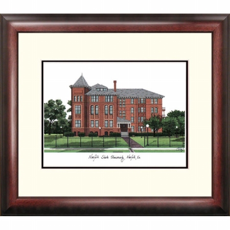 Campusimages VA992LR Norfolk State Legacy Alumnus Framed Lithograph