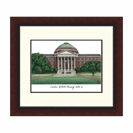 Campusimages TX944LR Southern Methodist University Legacy Alumnus Framed Lithograph -  Campus Images