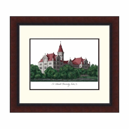 Picture of Campusimages TX947LR St Edwards University Legacy Alumnus Framed Lithograph