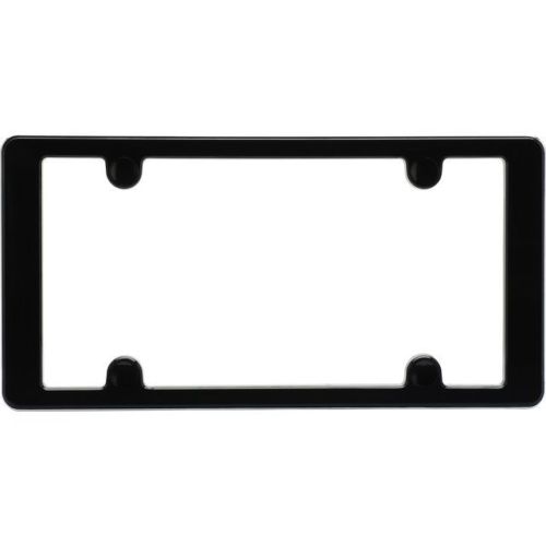 License Plate Frame, Illusion - Black & Chrome