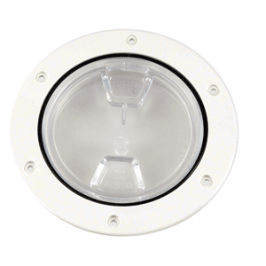 Clear Center Screw - Out Deck Plate, White
