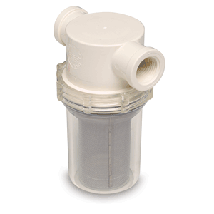 Raw Water Strainer with Bracket & Fittings - 50 Mesh Screen, 3 - 4 in.