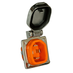 50 Amp Stainless Steel Boatside Inlet