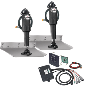 Picture of Lenco Marine 15104-102 9 x 12 Standard Trim Tab Kit with 12V Standard Tactile Switch Kit
