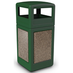 StoneTec Square & Dome Lid- Forest Green with Riverstone