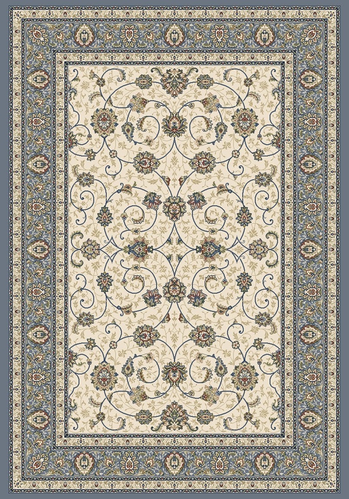 Picture of DynamicRugs AN212571206454 57120 Ancient Garden Collection 2.2 x 11 in. Traditional Rectangle Rug- Ivory & Light Blue