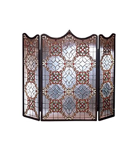 44 in. x 36 in. Victorian Beveled Fireplace Screen Fireplace Screens