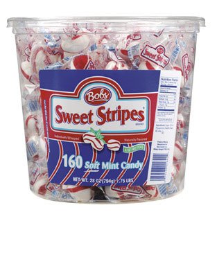 Picture of Cell Distributors BOB01642 Sweet Stripes Soft Mint Candy Tub