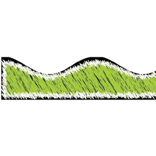 Ashley Productions ASH10208 Lime Scribble Chalk Border