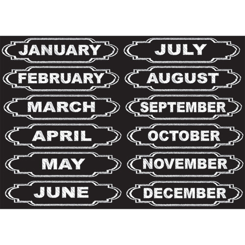 Picture of Ashley Productions ASH19005 Die-Cut Magnets Chalkboard Calendar