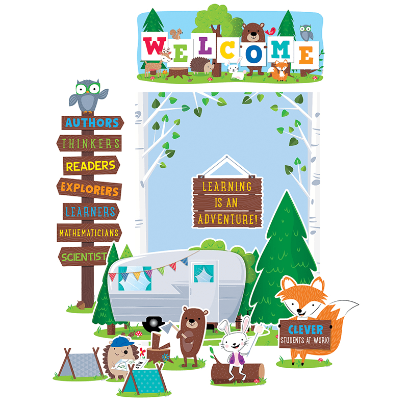 Picture of Creative Teaching Press CTP7069 Woodland Friends Welcome Bulletin Board Set