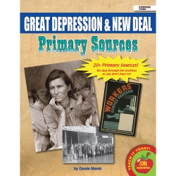Picture of Gallopade GALPSPGRE Primary Sources Great Depression & New Deal Book