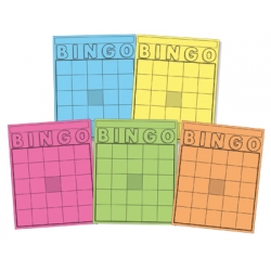 Picture of Hygloss Products HYG87125 Blank Bingo Cards Assorted Colors