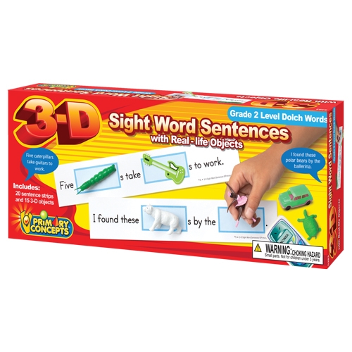 Picture of Primary Concepts PC-5283 3-D Sight Word Sentences Grade 2