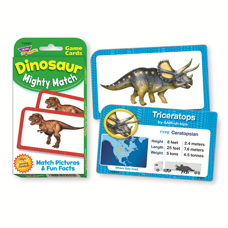 Picture of Trend Enterprises T-24021 Dinosaur Mighty Match Challenge Cards