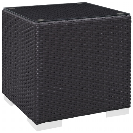 Convene Outdoor Patio Side Table- Espresso