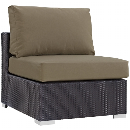 EEI-1910-EXP-MOC Convene Outdoor Patio Armless- Espresso Mocha