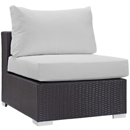 EEI-1910-EXP-WHI Convene Outdoor Patio Armless- Espresso White