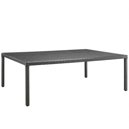 EEI-1933-CHC Sojourn 90 in. Outdoor Patio Dining Table, Chocolate