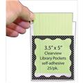 Ashley Productions ASH10409 Black with White Dots Border 3.5 x 5 Clear View Self Adhesive Library Pockets Ashley Productions ASH10409 Black with White Dots Border 3.5 x 5 Clear View Self Adhesive Library Pockets