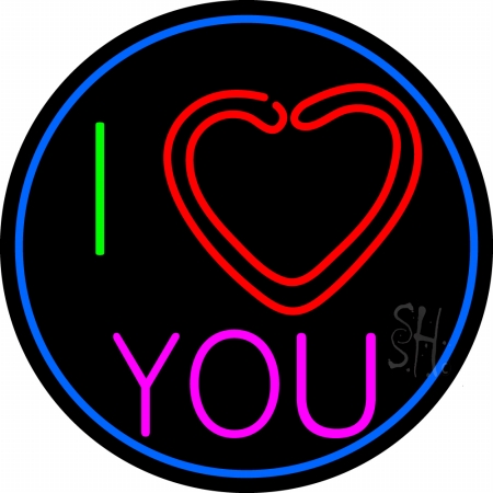 Everything Neon N105-13581 I Love You LED Neon Sign 18 x 18 - inches
