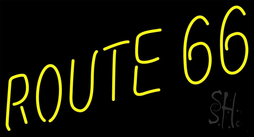 N105-12872-clear Red Route 66 Clear Backing Neon Sign- 20 x 37 in.