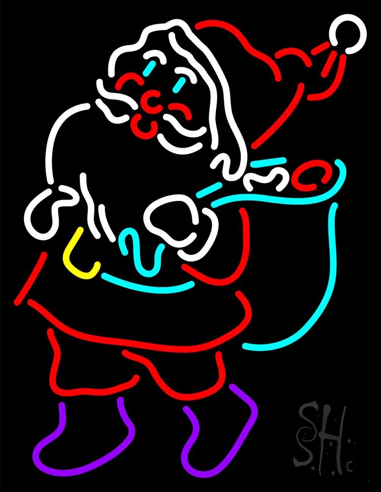 Santa Clear Backing Neon Sign, 31 x 24 in.