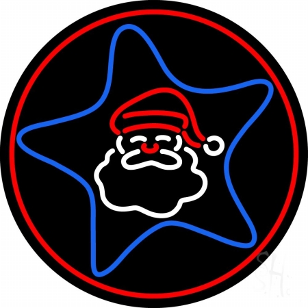 Santa Clear Backing Neon Sign, 26 x 26 in.