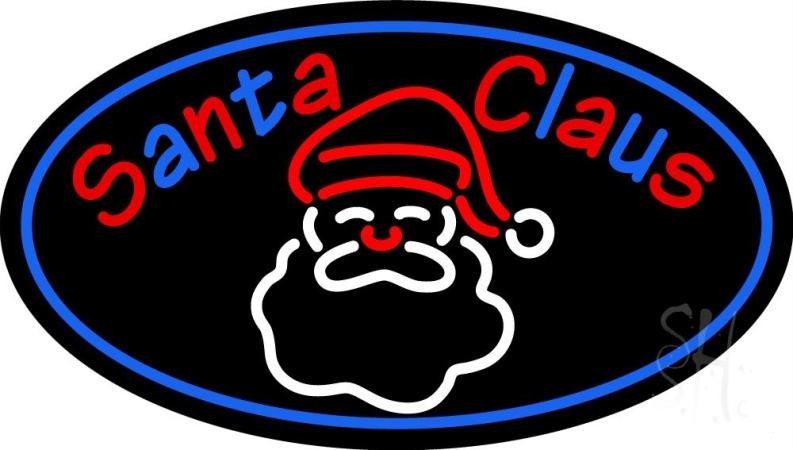 N105-12899-clear Santa Clear Backing Neon Sign- 17 x 30 in.