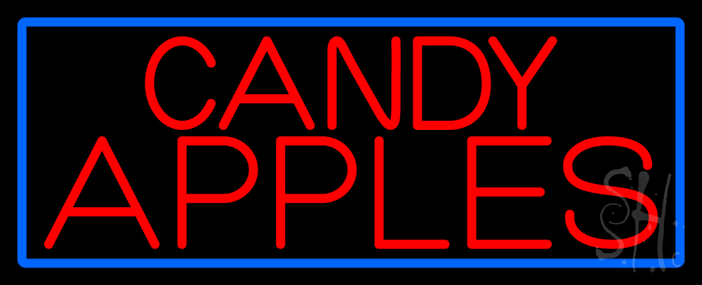 N105-13754-clear Red Candy Apples Clear Backing Neon Sign- 13 x 32 in.