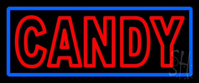 N105-13755-clear Red Candy Clear Backing Neon Sign- 10 x 24 in.
