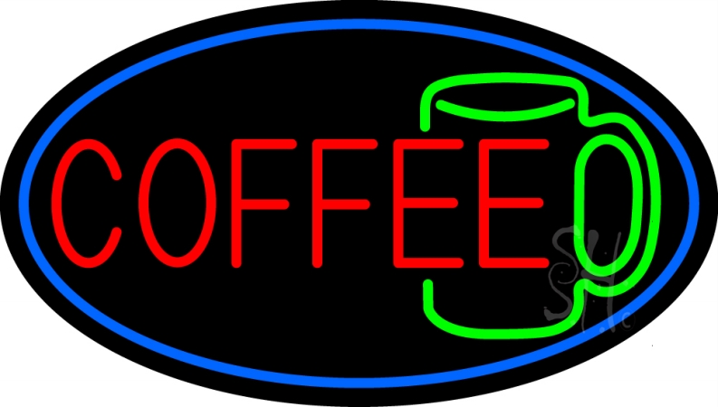 N105-13767-clear Red Coffee Mug Clear Backing Neon Sign- 17 x 30 in.