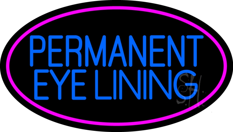 N105-13097-clear Blue Permanent Eye Lining Clear Backing Neon Sign- 17 x 30 in.