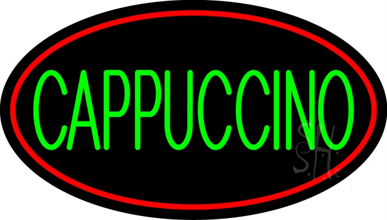 N105-13152-clear Cappuccino Clear Backing Neon Sign- 17 x 30 in.
