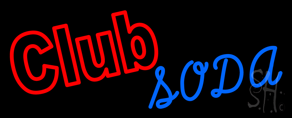Club Soda Clear Backing Neon Sign, 13 x 32 in.