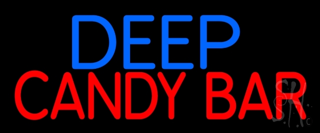 N105-13287-clear Deep Candy Bars Clear Backing Neon Sign- 10 x 24 in.