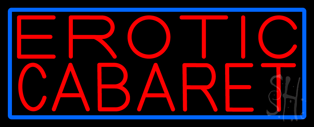 N105-13382-clear Erotic Cabaret Clear Backing Neon Sign- 13 x 32 in.