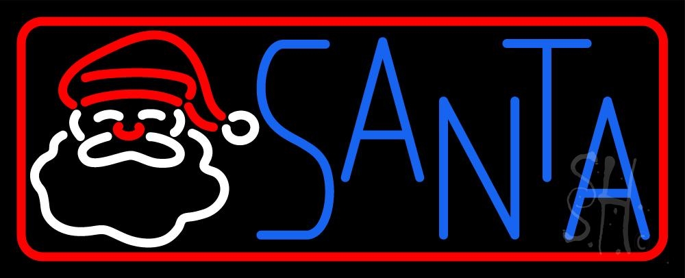 N105-12901-clear Santa Clear Backing Neon Sign- 13 x 32 in.