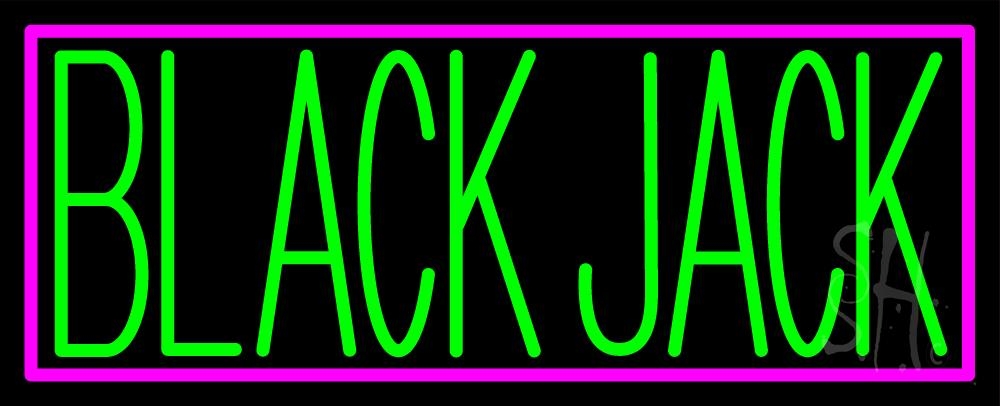 N105-12904-clear Singal Line Blackjack Clear Backing Neon Sign- 13 x 32 in.