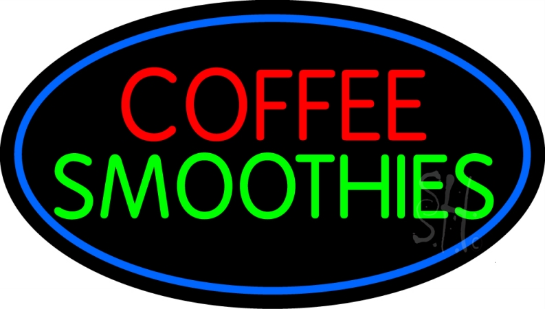 N105-13776-clear Red Coffee Smoothies Clear Backing Neon Sign- 17 x 30 in.