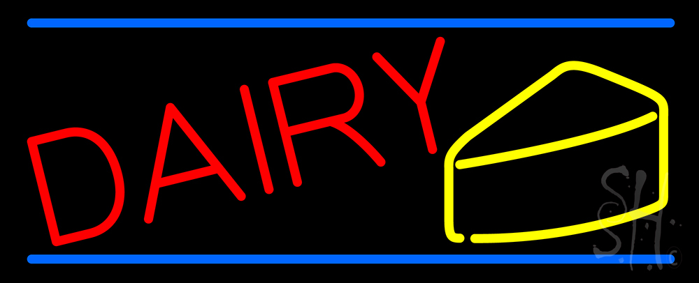 N105-13788-clear Red Dairy Clear Backing Neon Sign- 13 x 32 in.