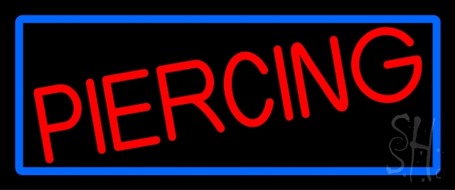 N105-13871-clear Red Piercing Clear Backing Neon Sign- 10 x 24 in.